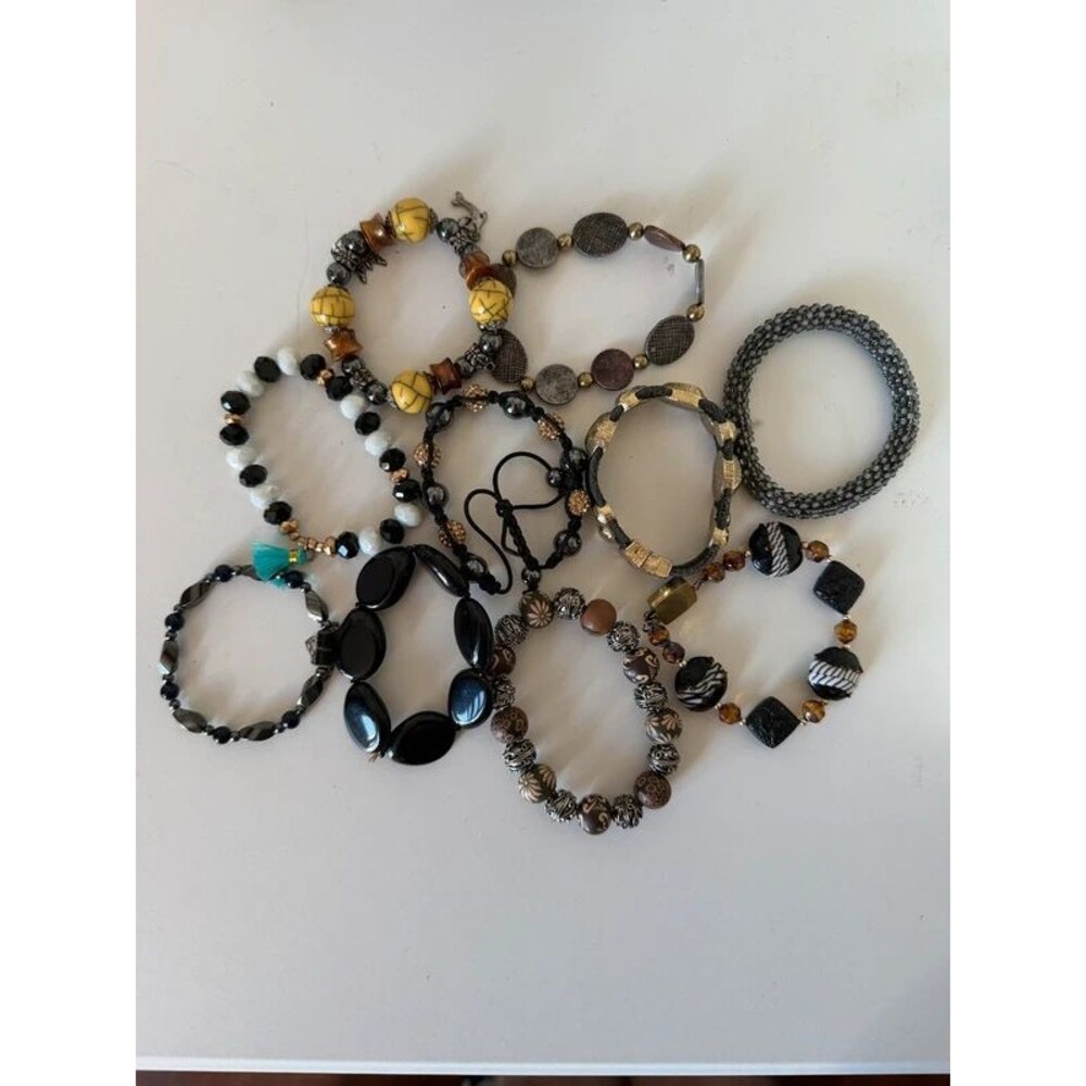 Lot of 10 dark bracelets